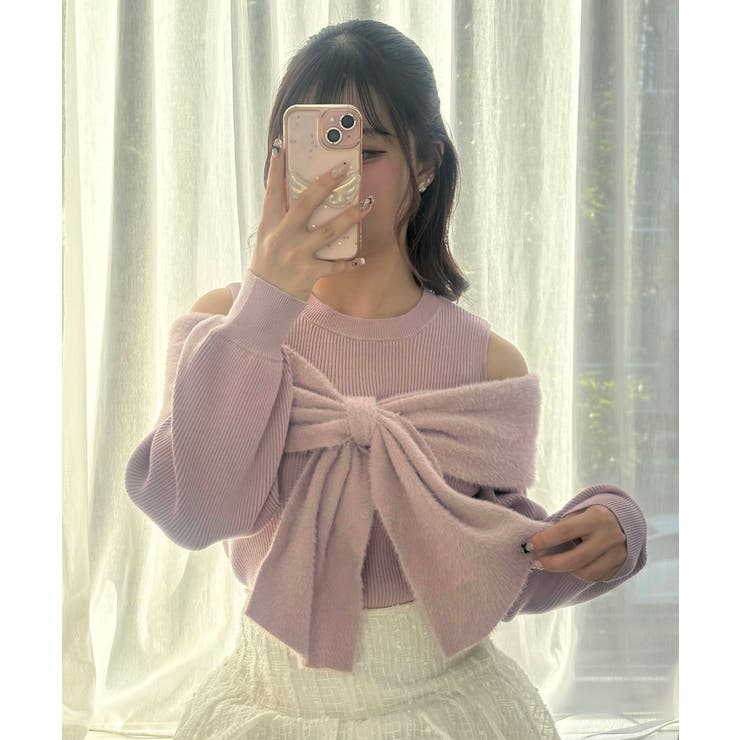 アソートデザインリボンニットトップス | MAJESTIC LEGON  | 詳細画像1 