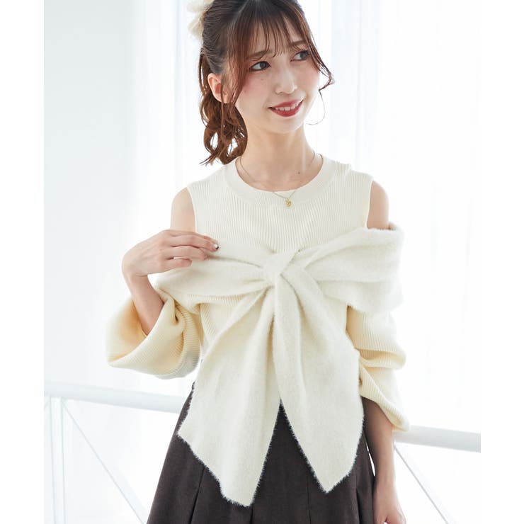 アソートデザインリボンニットトップス | MAJESTIC LEGON  | 詳細画像19 