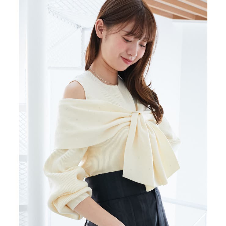 アソートデザインリボンニットトップス | MAJESTIC LEGON  | 詳細画像7 