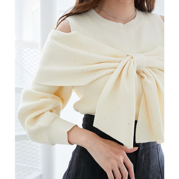 アソートデザインリボンニットトップス | MAJESTIC LEGON  | 詳細画像9 