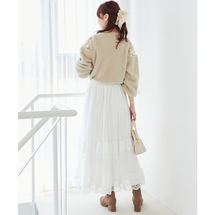 ショルダーレースシャギーニット | MAJESTIC LEGON  | 詳細画像10 