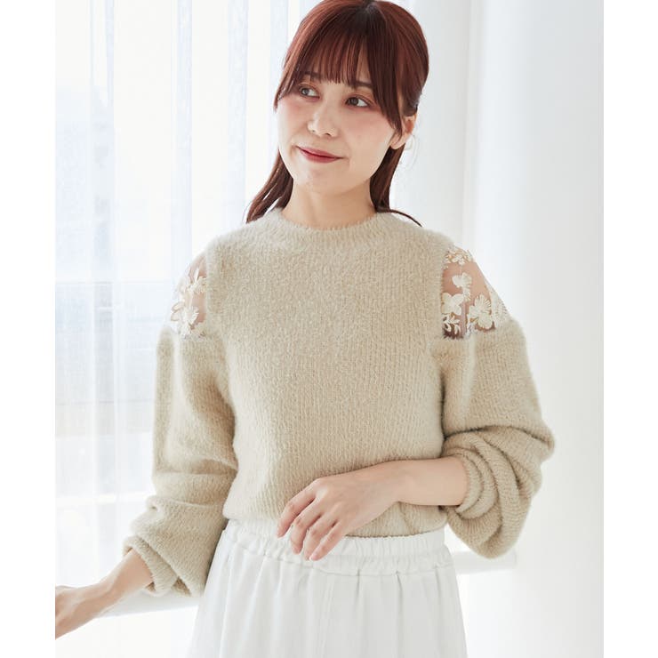 ショルダーレースシャギーニット | MAJESTIC LEGON  | 詳細画像11 