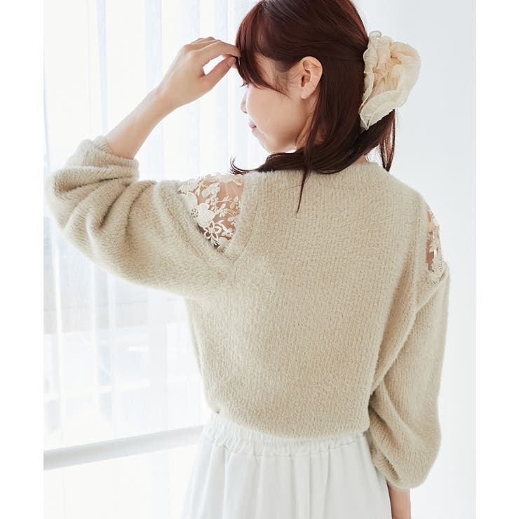 ショルダーレースシャギーニット | MAJESTIC LEGON  | 詳細画像13 