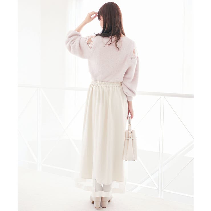 ショルダーレースシャギーニット | MAJESTIC LEGON  | 詳細画像17 