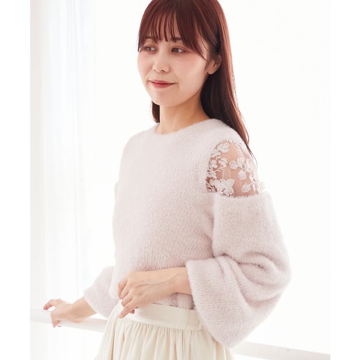 ショルダーレースシャギーニット | MAJESTIC LEGON  | 詳細画像19 