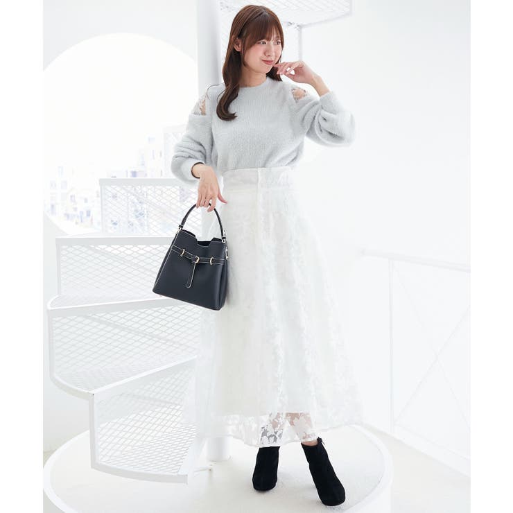 ショルダーレースシャギーニット | MAJESTIC LEGON  | 詳細画像27 