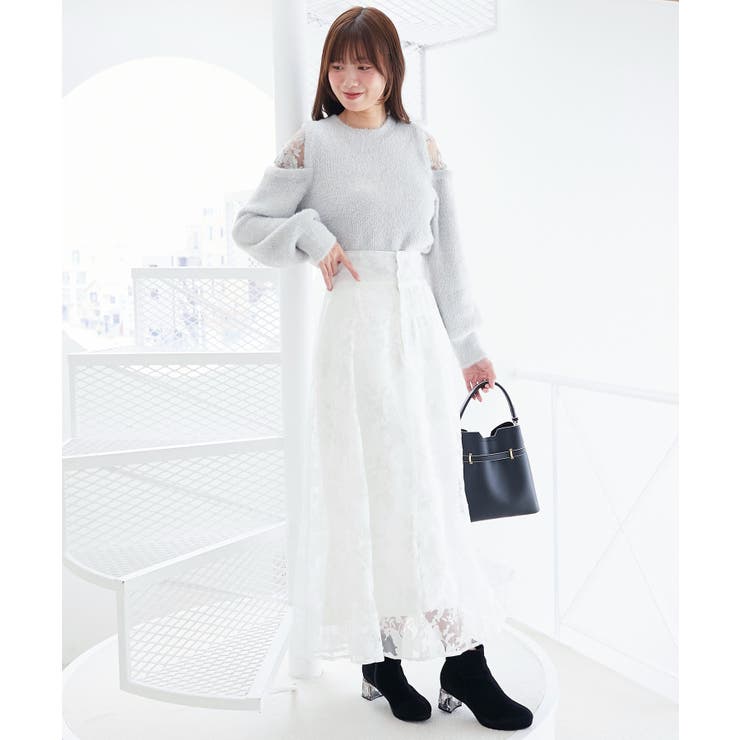 ショルダーレースシャギーニット | MAJESTIC LEGON  | 詳細画像28 