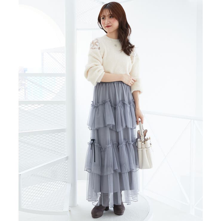 ショルダーレースシャギーニット | MAJESTIC LEGON  | 詳細画像3 