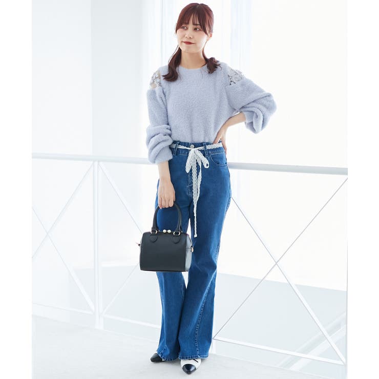 ショルダーレースシャギーニット | MAJESTIC LEGON  | 詳細画像34 