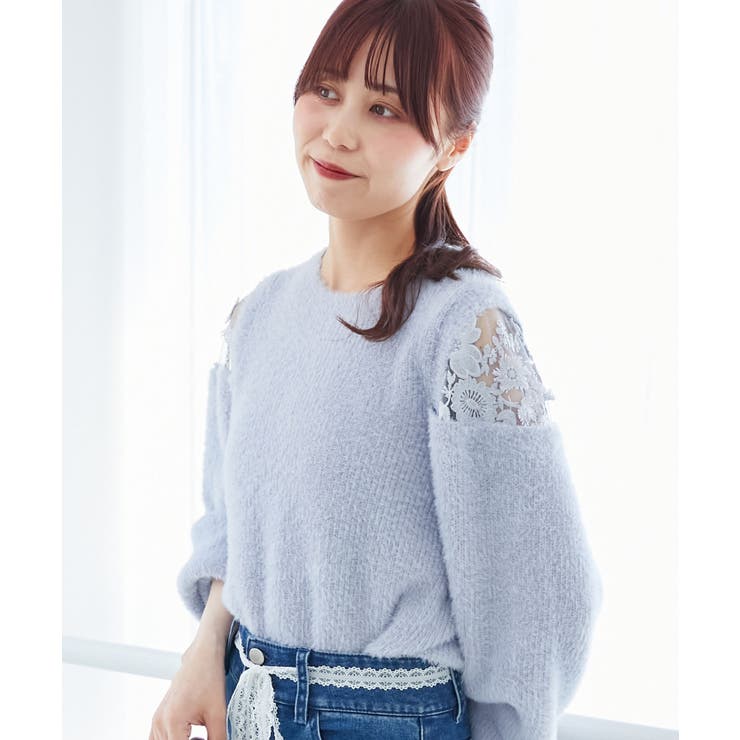 ショルダーレースシャギーニット | MAJESTIC LEGON  | 詳細画像38 