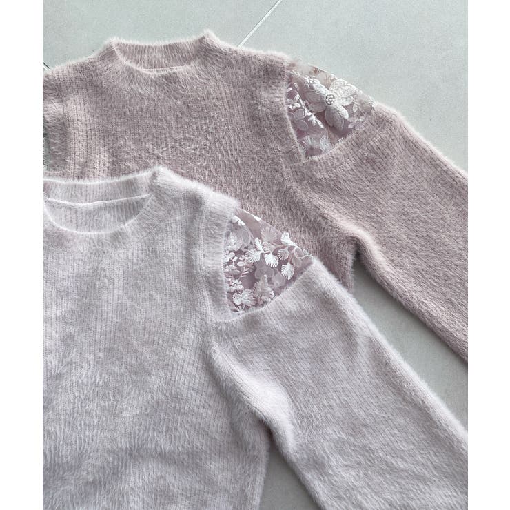 ショルダーレースシャギーニット | MAJESTIC LEGON  | 詳細画像41 