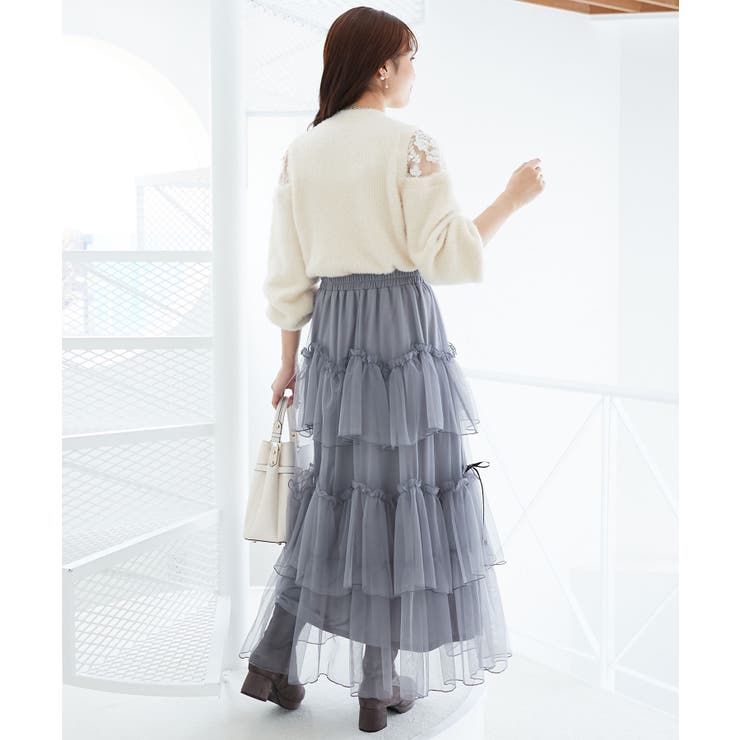 ショルダーレースシャギーニット | MAJESTIC LEGON  | 詳細画像5 