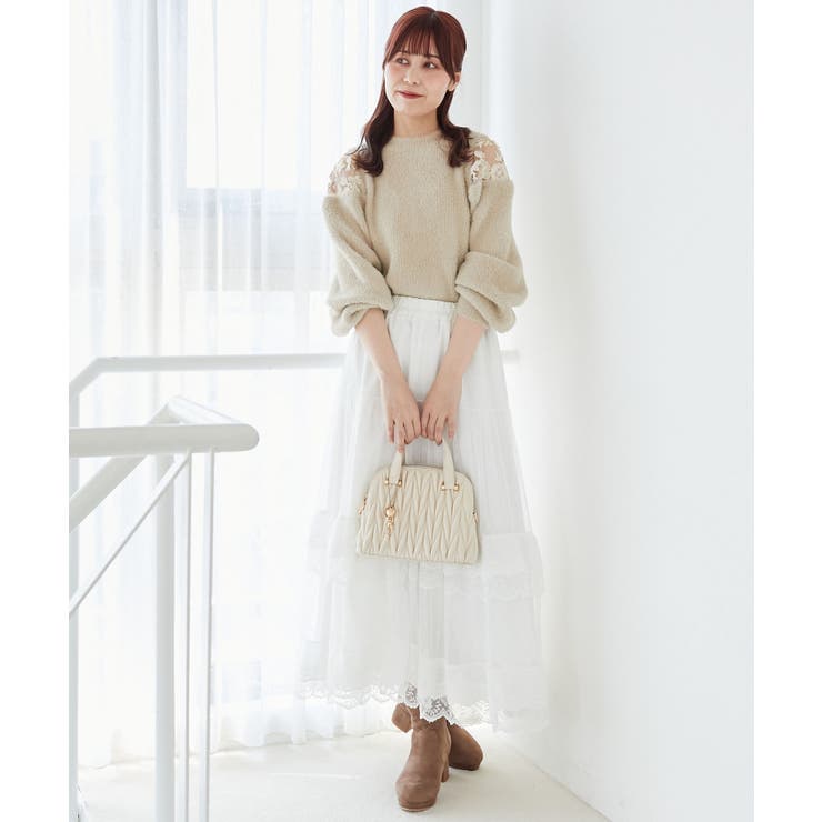 ショルダーレースシャギーニット | MAJESTIC LEGON  | 詳細画像9 