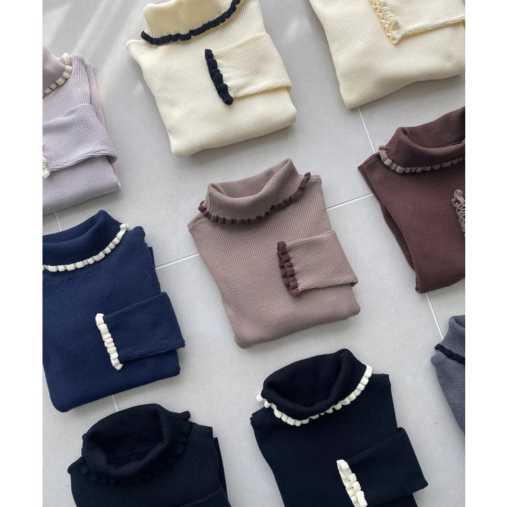 プチフリルタートルニット | MAJESTIC LEGON  | 詳細画像1 