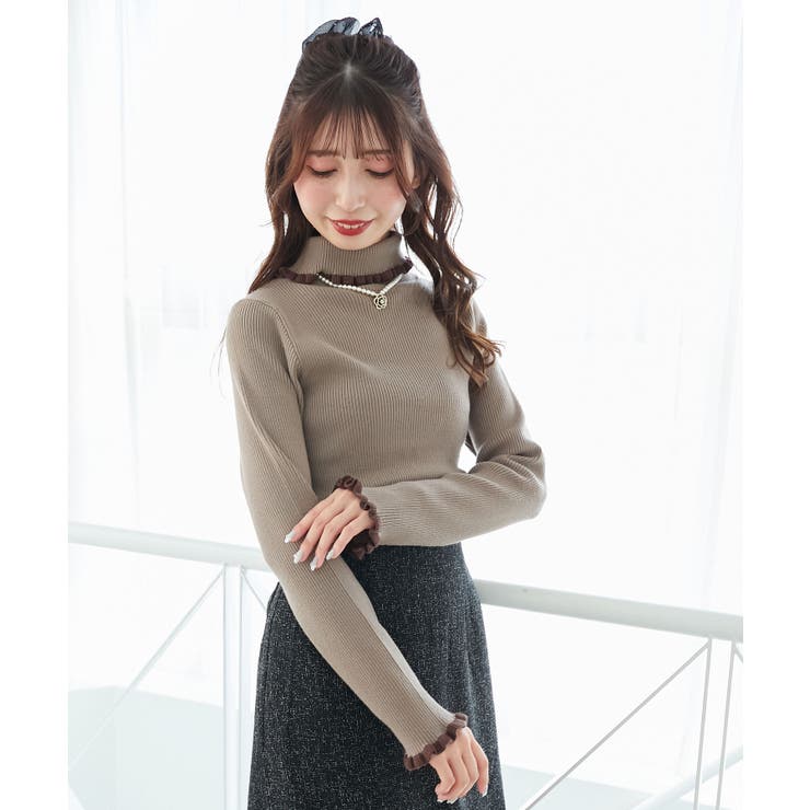 プチフリルタートルニット | MAJESTIC LEGON  | 詳細画像23 