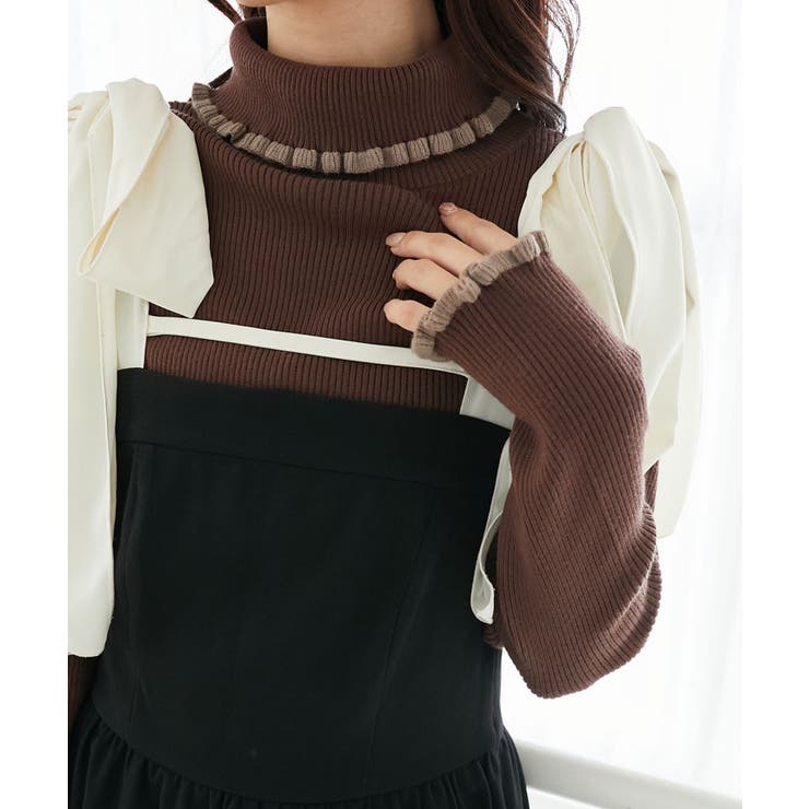 プチフリルタートルニット | MAJESTIC LEGON  | 詳細画像32 