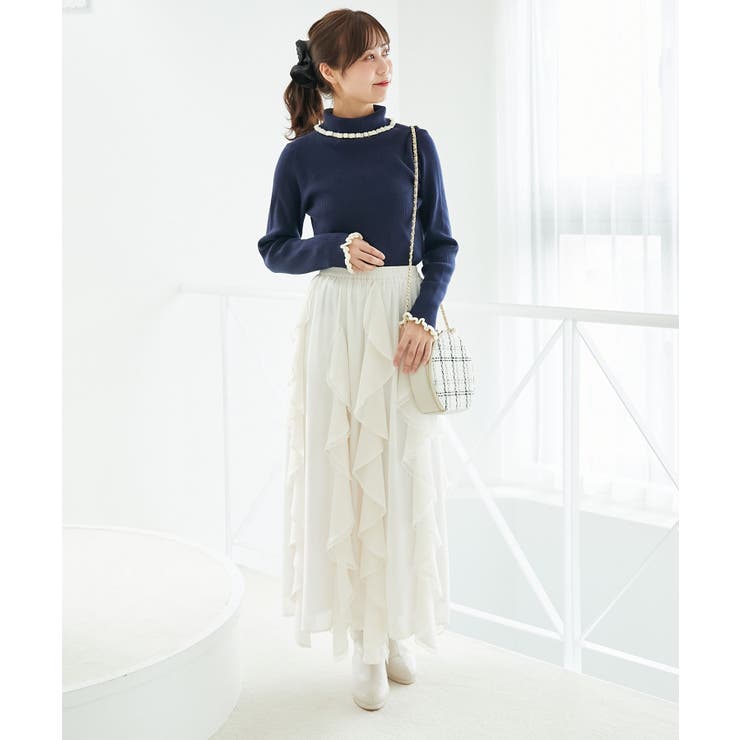 プチフリルタートルニット | MAJESTIC LEGON  | 詳細画像33 