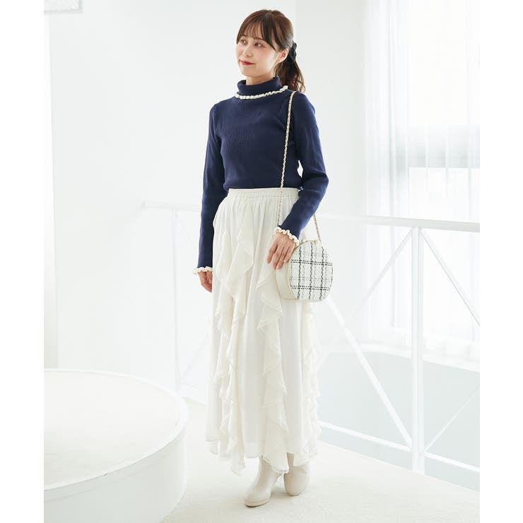 プチフリルタートルニット | MAJESTIC LEGON  | 詳細画像34 