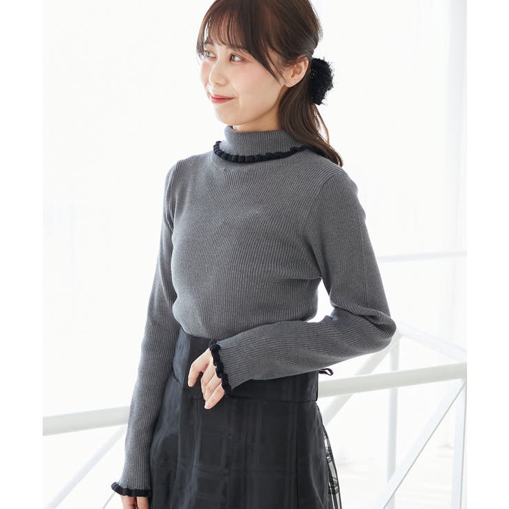 プチフリルタートルニット | MAJESTIC LEGON  | 詳細画像50 