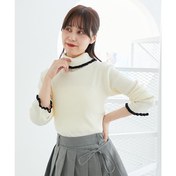 プチフリルタートルニット | MAJESTIC LEGON  | 詳細画像9 