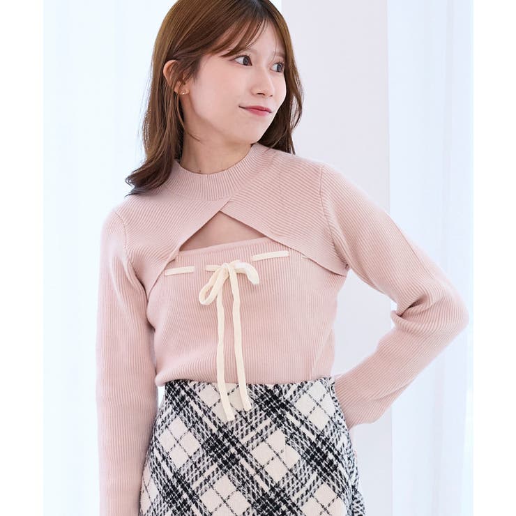 デコルテオープンリボンニット | MAJESTIC LEGON  | 詳細画像12 