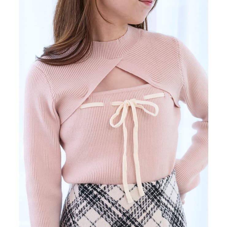 デコルテオープンリボンニット | MAJESTIC LEGON  | 詳細画像14 