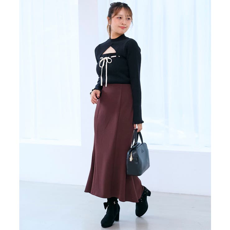 デコルテオープンリボンニット | MAJESTIC LEGON  | 詳細画像16 