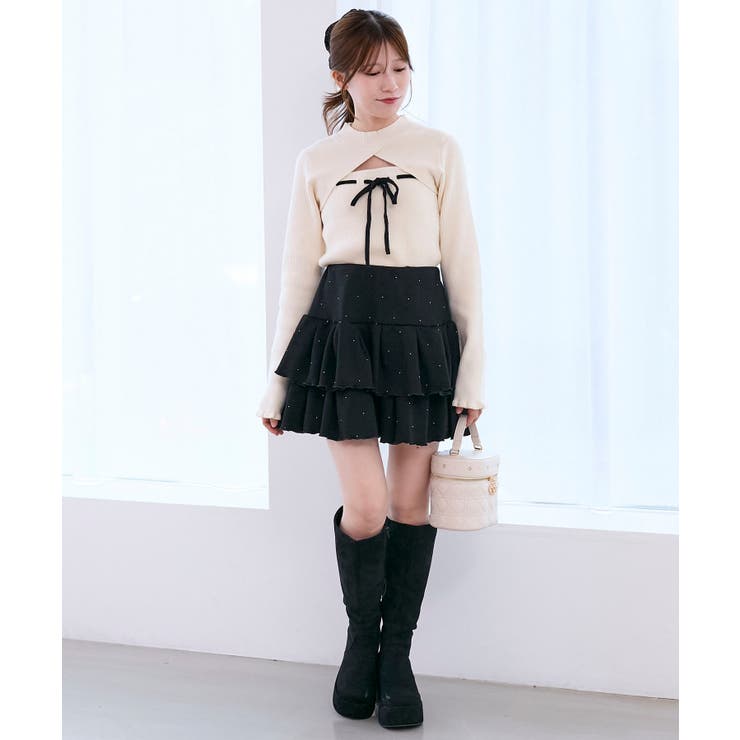 デコルテオープンリボンニット | MAJESTIC LEGON  | 詳細画像2 