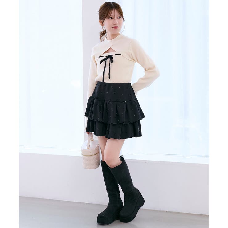 デコルテオープンリボンニット | MAJESTIC LEGON  | 詳細画像3 