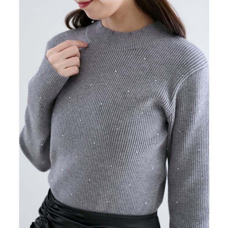 グレー | キラキラハイネックニット | MAJESTIC LEGON 