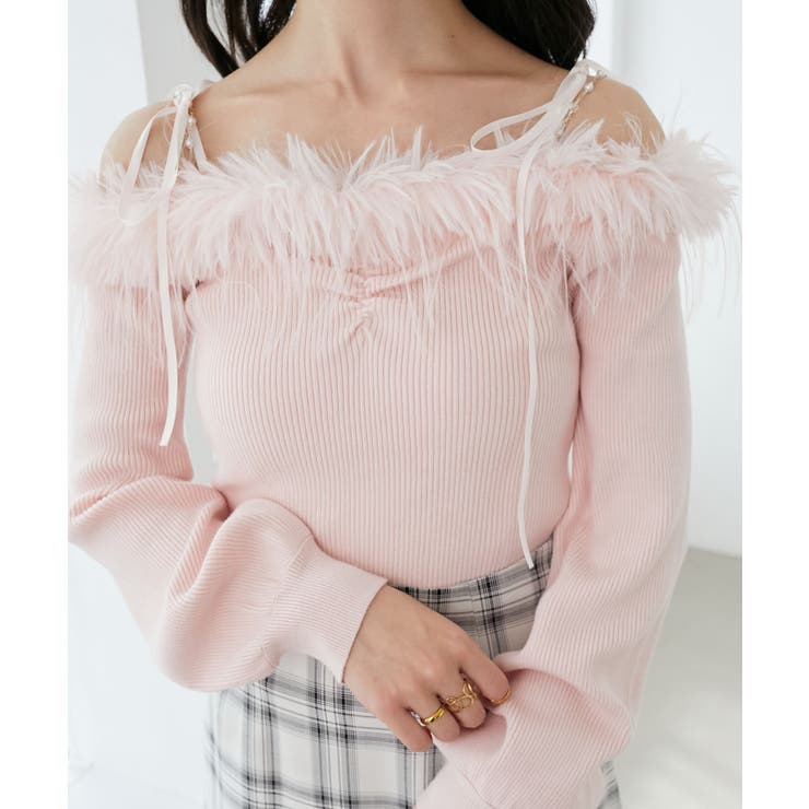 チェーン付きフェイクファーニット | MAJESTIC LEGON  | 詳細画像18 