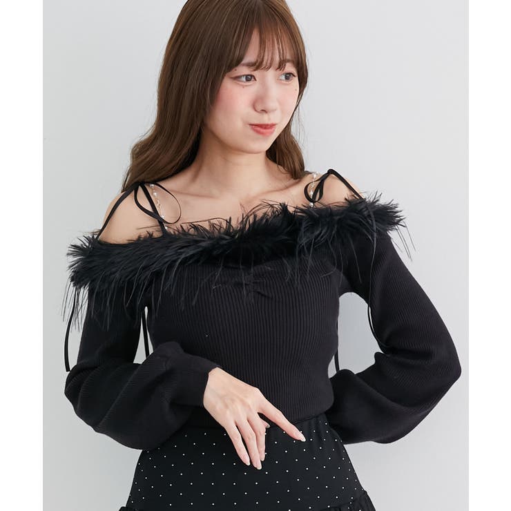 チェーン付きフェイクファーニット | MAJESTIC LEGON  | 詳細画像22 