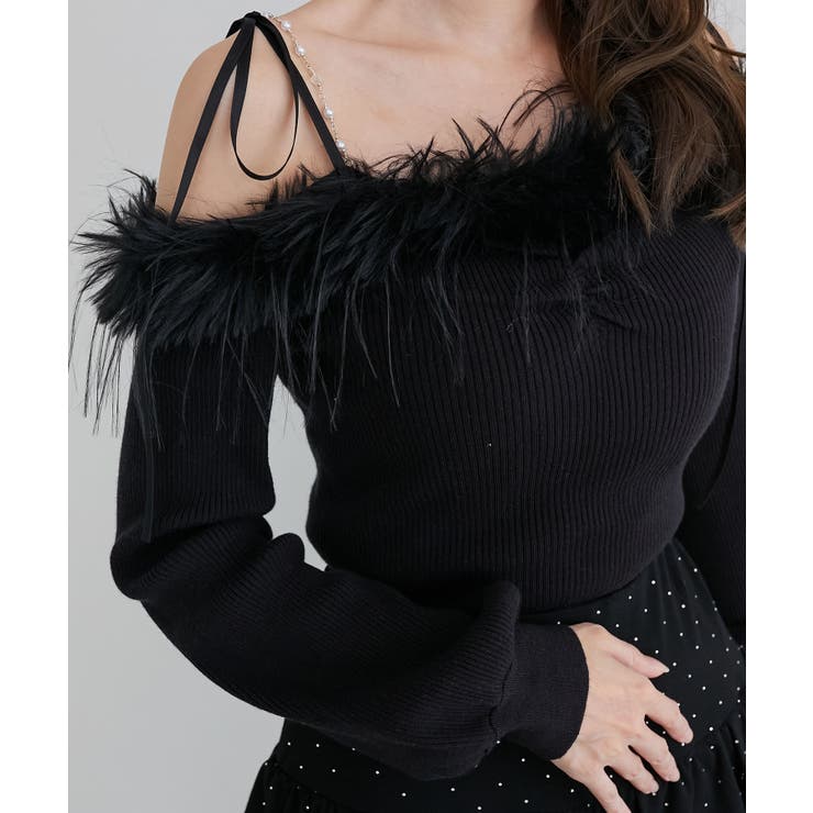 チェーン付きフェイクファーニット | MAJESTIC LEGON  | 詳細画像25 