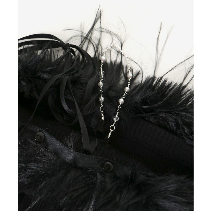 チェーン付きフェイクファーニット | MAJESTIC LEGON  | 詳細画像36 