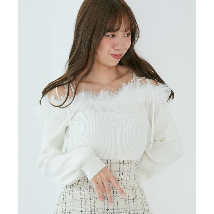 チェーン付きフェイクファーニット | MAJESTIC LEGON  | 詳細画像6 