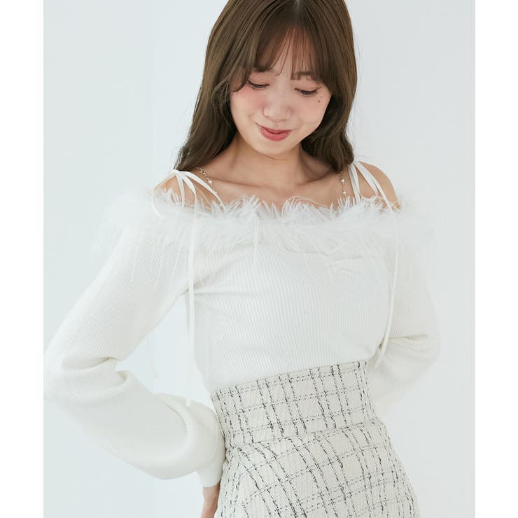 チェーン付きフェイクファーニット | MAJESTIC LEGON  | 詳細画像7 