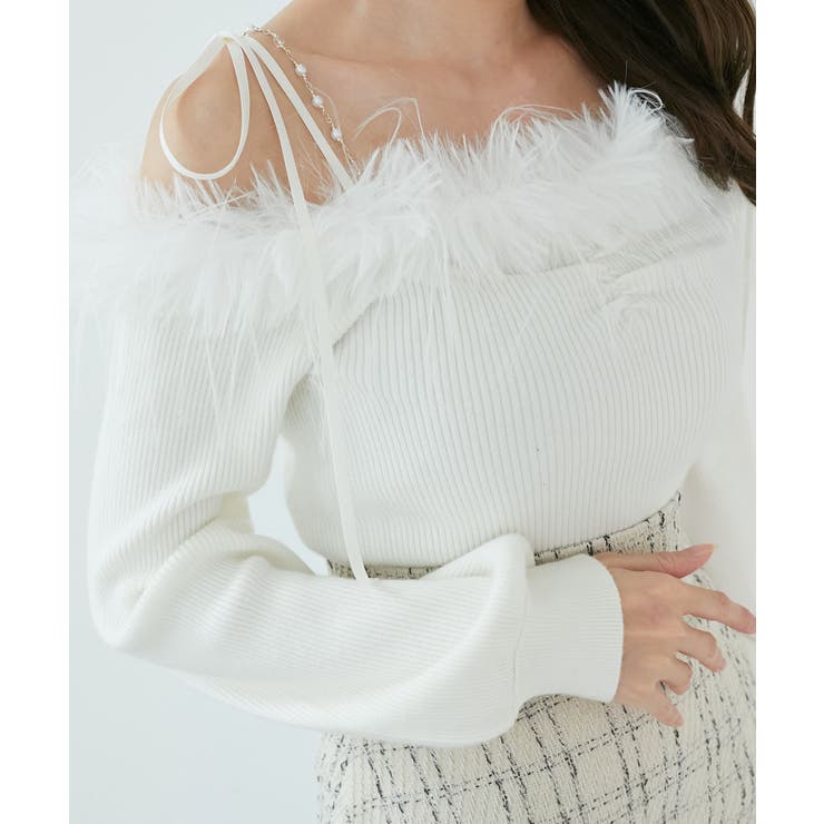 チェーン付きフェイクファーニット | MAJESTIC LEGON  | 詳細画像9 