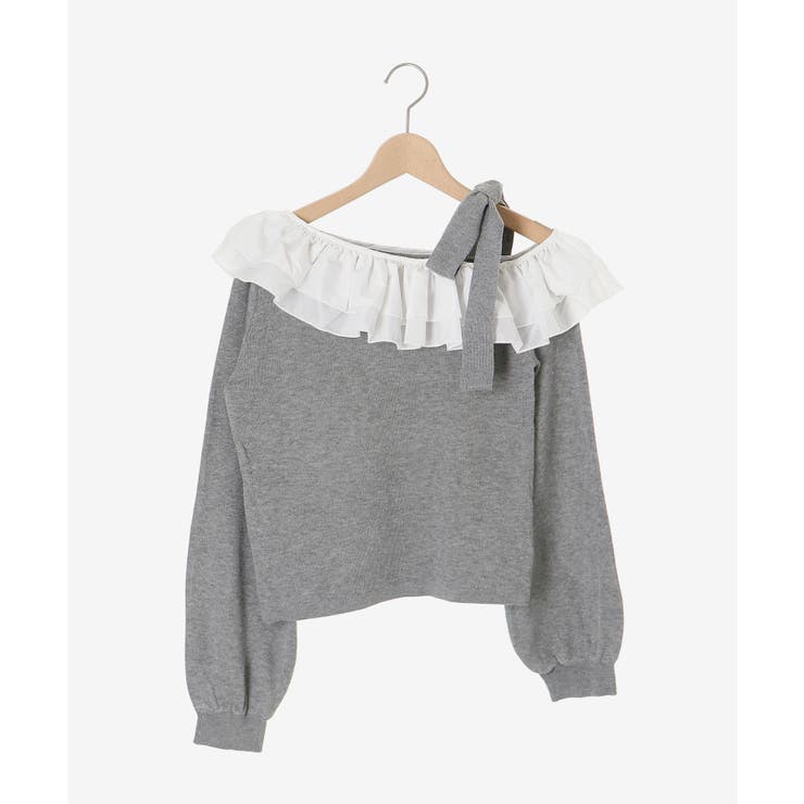 フリルワンショル肩リボンニット | MAJESTIC LEGON  | 詳細画像32 