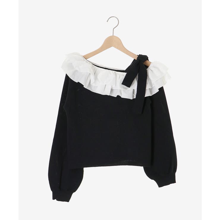 フリルワンショル肩リボンニット | MAJESTIC LEGON  | 詳細画像33 