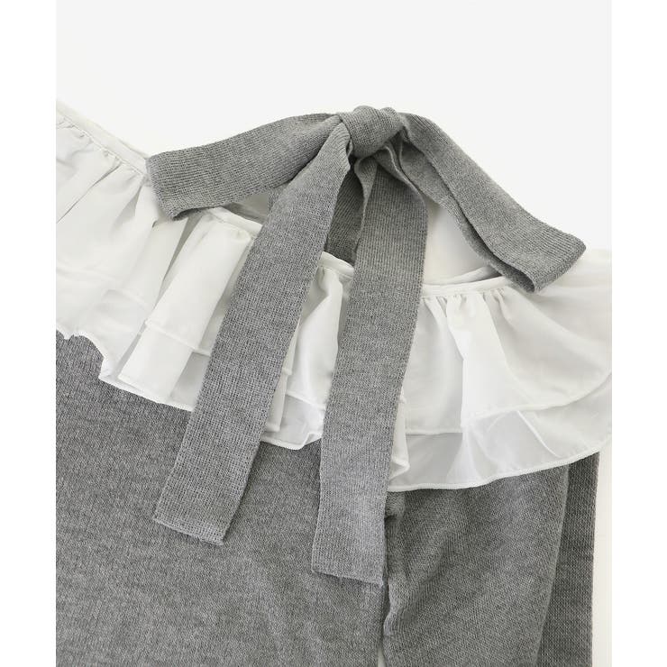 フリルワンショル肩リボンニット | MAJESTIC LEGON  | 詳細画像37 