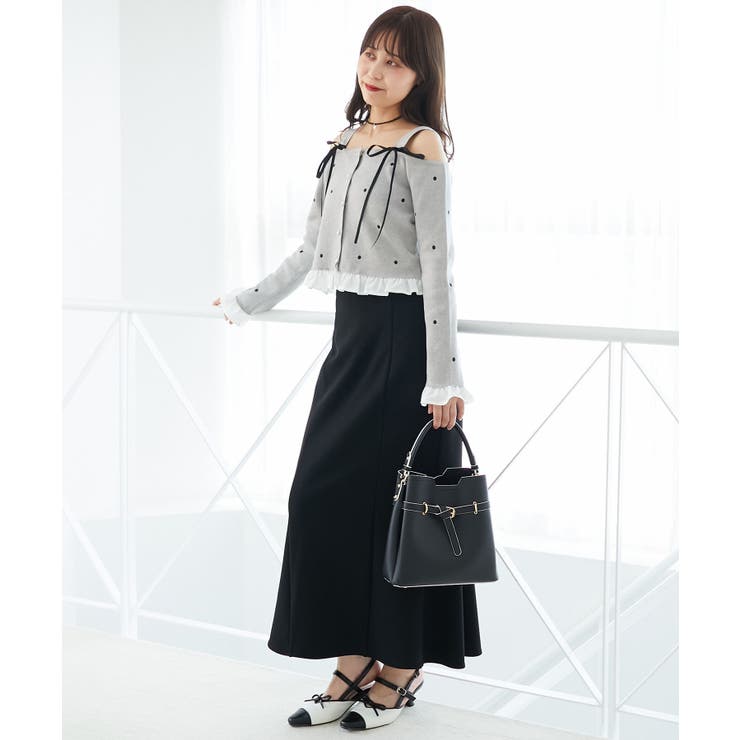 2wayリボンドット肩あきニット | MAJESTIC LEGON  | 詳細画像12 