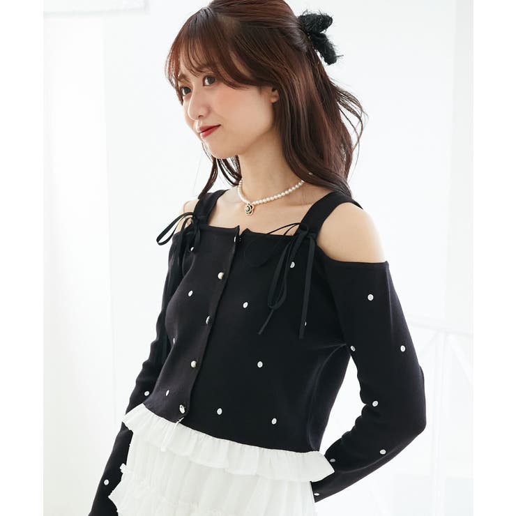 2wayリボンドット肩あきニット | MAJESTIC LEGON  | 詳細画像21 