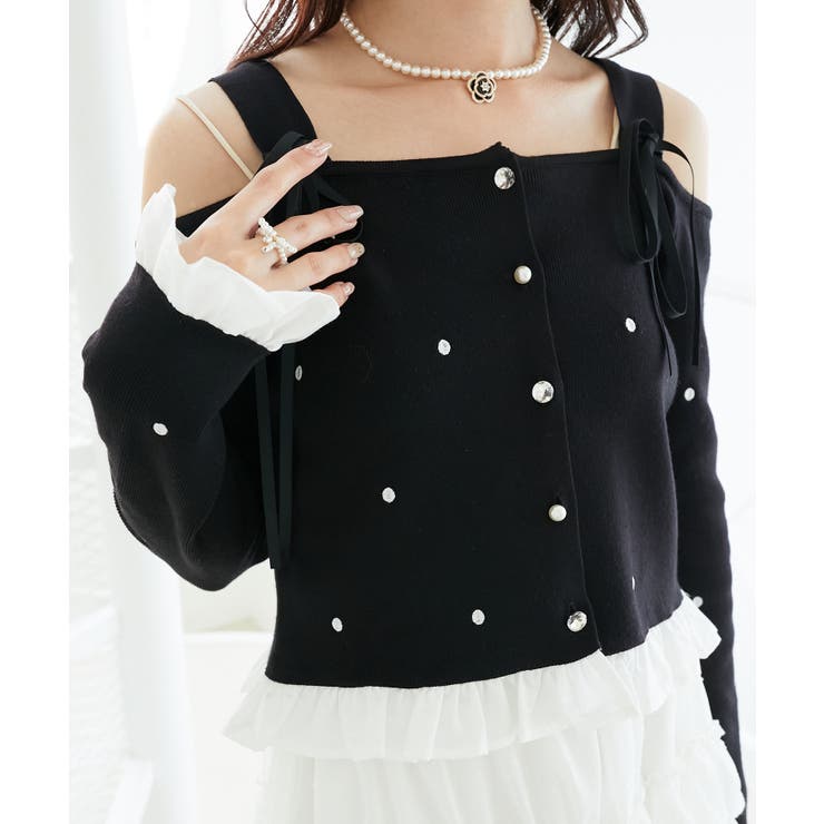 2wayリボンドット肩あきニット | MAJESTIC LEGON  | 詳細画像23 