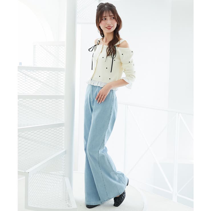 2wayリボンドット肩あきニット | MAJESTIC LEGON  | 詳細画像5 