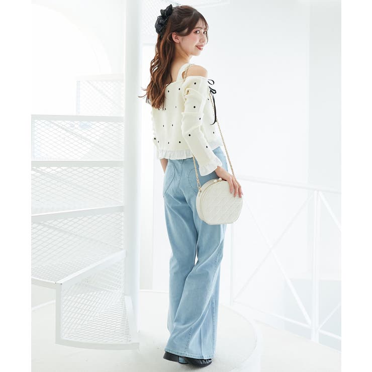 2wayリボンドット肩あきニット | MAJESTIC LEGON  | 詳細画像6 