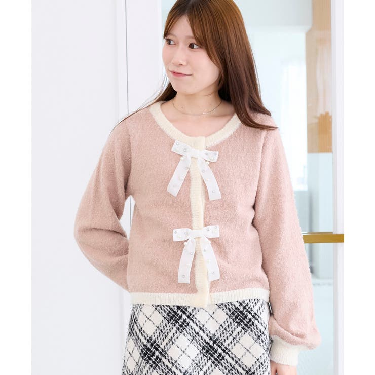 キラキラベロアリボンカーディガン | MAJESTIC LEGON  | 詳細画像12 