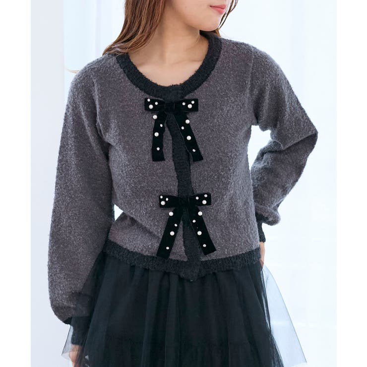 キラキラベロアリボンカーディガン | MAJESTIC LEGON  | 詳細画像18 