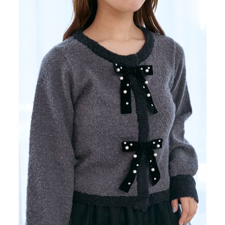 キラキラベロアリボンカーディガン | MAJESTIC LEGON  | 詳細画像21 