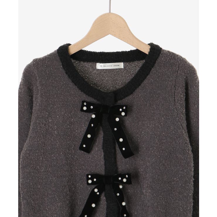 キラキラベロアリボンカーディガン | MAJESTIC LEGON  | 詳細画像26 