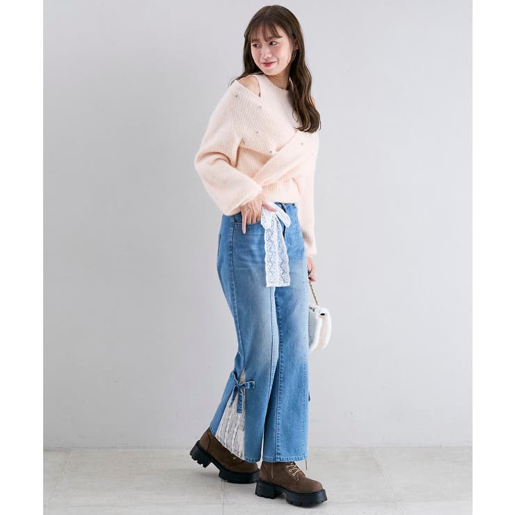 オープンショルダーカシュクールニット | MAJESTIC LEGON  | 詳細画像10 